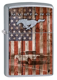 Зажигалка Zippo 79623 Ford Mustang and American Flag