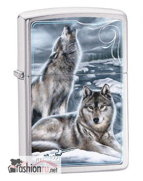 Зажигалка Zippo 28002 Mazzi Winter Howling Wolves