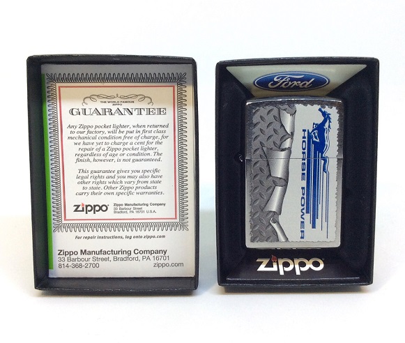 Фото 2. Зажигалка Zippo 200 Ford Mustang Rolled Diamondplate