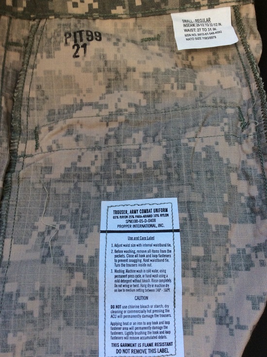 Фото 6. Штаны милитари Army Combat Uniform Flame Resistant ACU