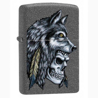 Зажигалка Zippo 29863 Wolf Skull Feather